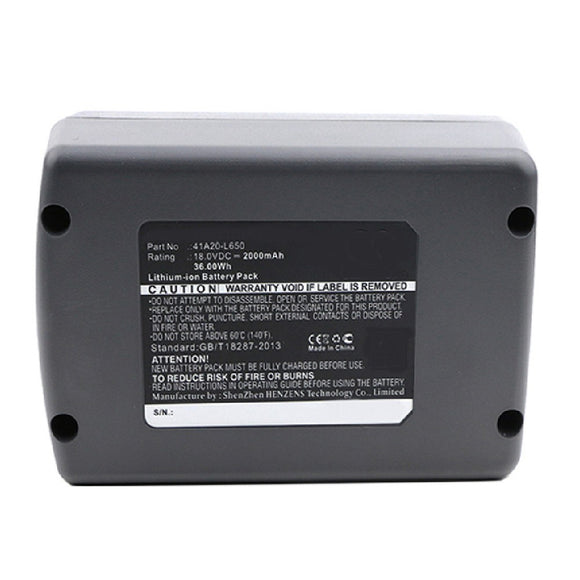Batteries N Accessories BNA-WB-L6359 Power Tools Battery - Li-Ion, 18V, 2000 mAh, Ultra High Capacity Battery - Replacement for WOLF Garten 41A20-L650 Battery