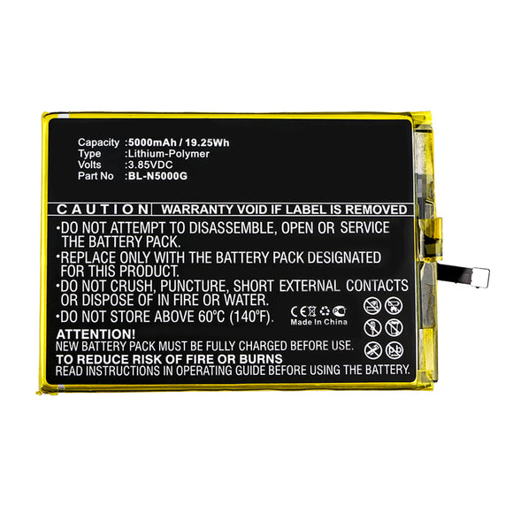 Batteries N Accessories BNA-WB-P11532 Cell Phone Battery - Li-Pol, 3.85V, 5000mAh, Ultra High Capacity - Replacement for GIONEE BL-N5000G Battery