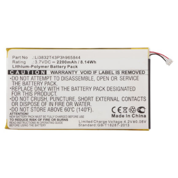 Batteries N Accessories BNA-WB-P3066 Cell Phone Battery - Li-Pol, 3.7V, 2200 mAh, Ultra High Capacity Battery - Replacement for Amazing Li3832T43P3h965844 Battery