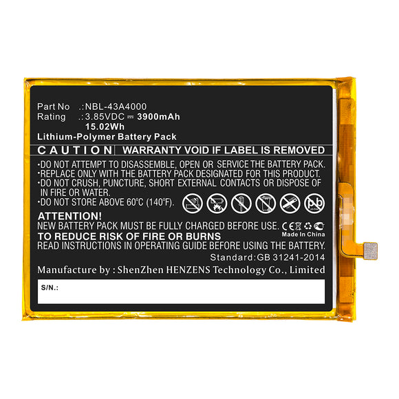Batteries N Accessories BNA-WB-P13270 Cell Phone Battery - Li-Pol, 3.85V, 3900mAh, Ultra High Capacity - Replacement for TP-Link NBL-43A4000 Battery