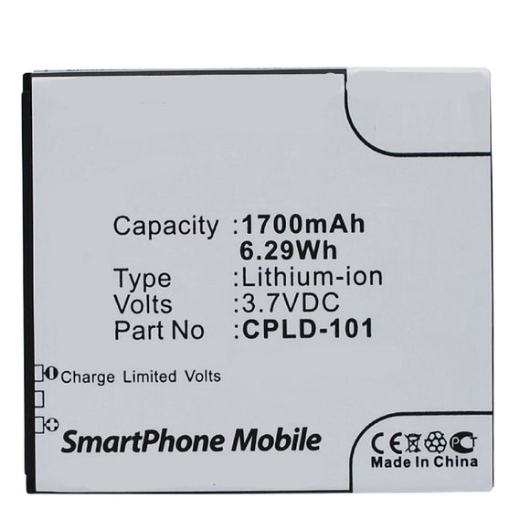Batteries N Accessories BNA-WB-L3237 Cell Phone Battery - Li-Ion, 3.7V, 1700 mAh, Ultra High Capacity Battery - Replacement for Coolpad CPLD-101 Battery