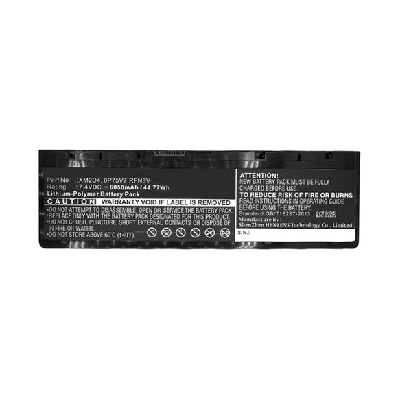 Batteries N Accessories BNA-WB-P10643 Laptop Battery - Li-Pol, 7.4V, 6050mAh, Ultra High Capacity - Replacement for Dell XM2D4 Battery