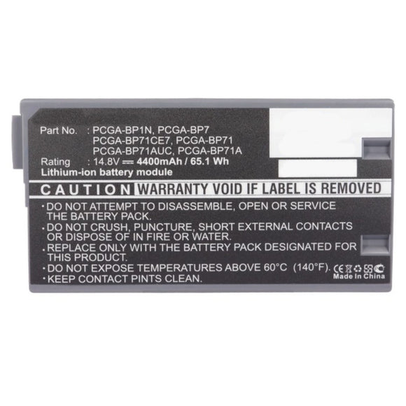 Batteries N Accessories BNA-WB-L9678 Laptop Battery - Li-ion, 14.8V, 4400mAh, Ultra High Capacity - Replacement for Sony PCGA-BP1N Battery