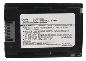 Batteries N Accessories BNA-WB-L9116 Digital Camera Battery - Li-ion, 3.7V, 900mAh, Ultra High Capacity - Replacement for Samsung IA-BP105R Battery