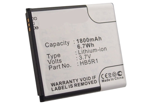 Batteries N Accessories BNA-WB-L3358 Cell Phone Battery - Li-Ion, 3.7V, 1800 mAh, Ultra High Capacity Battery - Replacement for Huawei HB5R1 Battery