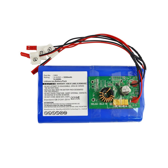Batteries N Accessories BNA-WB-L10838 Medical Battery - Li-ion, 14.4V, 5200mAh, Ultra High Capacity - Replacement for Carestream 1083 Battery