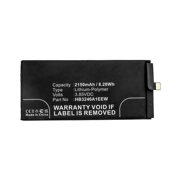 Batteries N Accessories BNA-WB-P15647 Cell Phone Battery - Li-Pol, 3.85V, 2150mAh, Ultra High Capacity - Replacement for Huawei HB3246A1EEW Battery