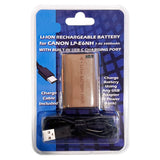 Batteries N Accessories BNA-WB-LPE6NH Digital Camera Battery - Li-ion, 7.4V, 2400mAh, Ultra High Capacity - Replacement for Canon LP-E6NH Battery - Built-In USB-C Charging Feature, includes a 24 inch USB Type-C charging cable