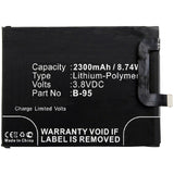 Batteries N Accessories BNA-WB-P3128 Cell Phone Battery - Li-Pol, 3.8V, 2300 mAh, Ultra High Capacity Battery - Replacement for BBK B-95 Battery