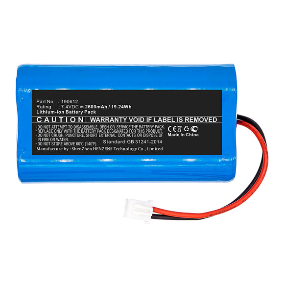 Batteries N Accessories BNA-WB-L15415 Vacuum Cleaner Battery - Li-ion, 7.4V, 2600mAh, Ultra High Capacity - Replacement for Mamibot 190612 Battery