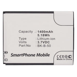 Batteries N Accessories BNA-WB-L9890 Cell Phone Battery - Li-ion, 3.7V, 1400mAh, Ultra High Capacity - Replacement for BBK BK-B-50 Battery