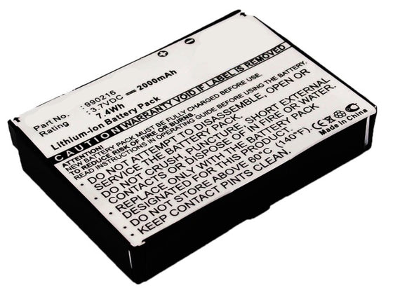Batteries N Accessories BNA-WB-L8860-PL Player Battery - Li-ion, 3.7V, 2000mAh, Ultra High Capacity - Replacement for Pioneer 990216 Battery