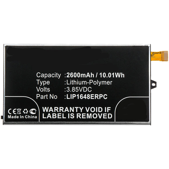 Batteries N Accessories BNA-WB-P8288 Cell Phone Battery - Li-Pol, 3.85V, 2600mAh, Ultra High Capacity Battery - Replacement for Sony LIP1648ERPC Battery