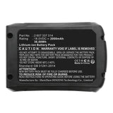 Batteries N Accessories BNA-WB-L17646 Gardening Tools Battery - Li-ion, 18V, 2000mAh, Ultra High Capacity - Replacement for Bosch 2 607 337 314 Battery