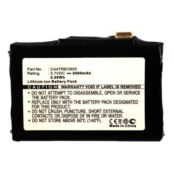 Batteries N Accessories BNA-WB-L12960 Cell Phone Battery - Li-ion, 3.7V, 2400mAh, Ultra High Capacity - Replacement for Palm CA4TREO600 Battery