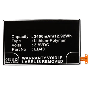 Batteries N Accessories BNA-WB-P3890 Cell Phone Battery - Li-Pol, 3.8, 3400mAh, Ultra High Capacity Battery - Replacement for Motorola EB40, SNN5910, SNN5910A, SNN5910B Battery