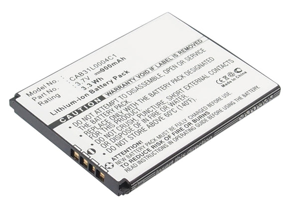 Batteries N Accessories BNA-WB-L3046 Cell Phone Battery - Li-Ion, 3.7V, 900 mAh, Ultra High Capacity Battery - Replacement for Alcatel CAB31L0000C1 Battery