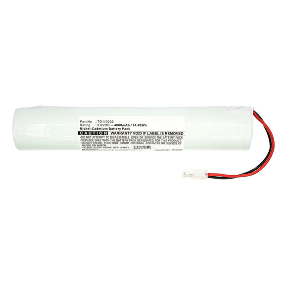 Batteries N Accessories BNA-WB-C13332 Emergency Lighting Battery - Ni-CD, 3.6V, 4000mAh, Ultra High Capacity - Replacement for Schneider TD110332 Battery