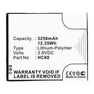 Batteries N Accessories BNA-WB-P14576 Cell Phone Battery - Li-Pol, 3.8V, 3250mAh, Ultra High Capacity - Replacement for Motorola HC60 Battery