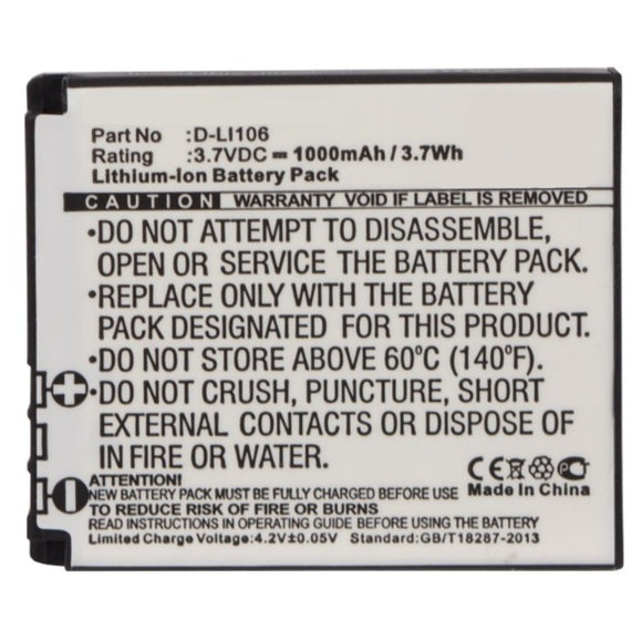 Batteries N Accessories BNA-WB-L8978 Digital Camera Battery - Li-ion, 3.7V, 1000mAh, Ultra High Capacity - Replacement for Kodak LB-080 Battery