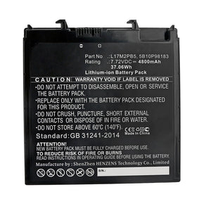 Batteries N Accessories BNA-WB-L12656 Laptop Battery - Li-ion, 7.72V, 4800mAh, Ultra High Capacity - Replacement for Lenovo L17C2PB5 Battery