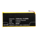 Batteries N Accessories BNA-WB-P16452 Cell Phone Battery - Li-Pol, 3.8V, 2700mAh, Ultra High Capacity - Replacement for Motorola HG30 Battery