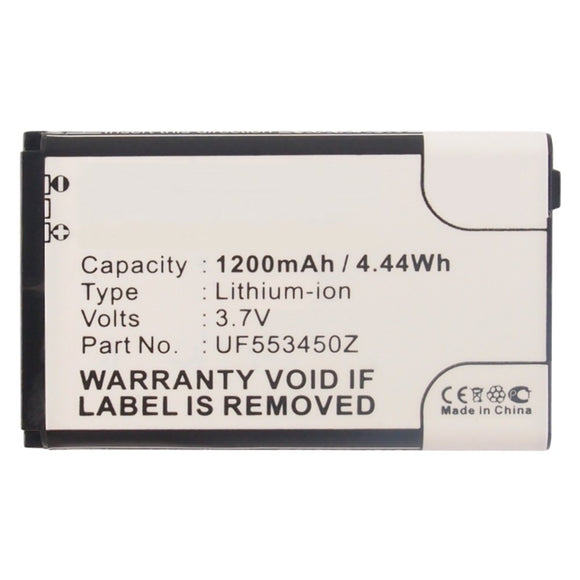 Batteries N Accessories BNA-WB-L10894 PDA Battery - Li-ion, 3.7V, 1200mAh, Ultra High Capacity - Replacement for Airis uf553450Z Battery