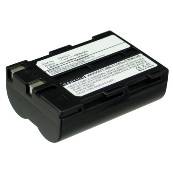 Batteries N Accessories BNA-WB-L9026 Digital Camera Battery - Li-ion, 7.4V, 1300mAh, Ultra High Capacity - Replacement for Nikon EN-EL3 Battery
