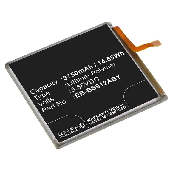 Batteries N Accessories BNA-WB-P18036 Cell Phone Battery - Li-Pol, 3.88V, 3750mAh, Ultra High Capacity - Replacement for Samsung EB-BS912ABY Battery