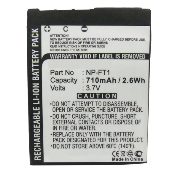 Batteries N Accessories BNA-WB-L9193 Digital Camera Battery - Li-ion, 3.7V, 710mAh, Ultra High Capacity - Replacement for Sony NP-FT1 Battery