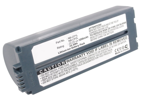 Batteries N Accessories BNA-WB-L8473 Printer Battery - Li-ion, 22.2V, 1200mAh, Ultra High Capacity Battery - Replacement for Canon NB-CP1L, NB-CP2L, NB-CP2LH Battery