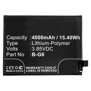 Batteries N Accessories BNA-WB-P10175 Cell Phone Battery - Li-Pol, 3.85V, 4000mAh, Ultra High Capacity - Replacement for VIVO B-G6 Battery