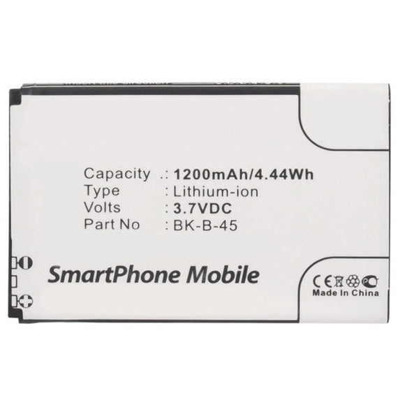 Batteries N Accessories BNA-WB-L9898 Cell Phone Battery - Li-ion, 3.7V, 1200mAh, Ultra High Capacity - Replacement for BBK BK-B-45 Battery