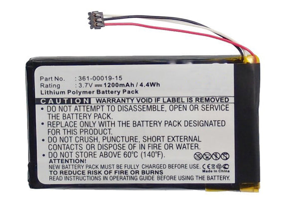 Batteries N Accessories BNA-WB-P4190 GPS Battery - Li-Pol, 3.7V, 1200 mAh, Ultra High Capacity Battery - Replacement for Garmin 361-00019-15 Battery