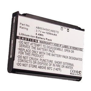 Batteries N Accessories BNA-WB-L13085 Cell Phone Battery - Li-ion, 3.7V, 1200mAh, Ultra High Capacity - Replacement for Samsung AB653450CAB Battery