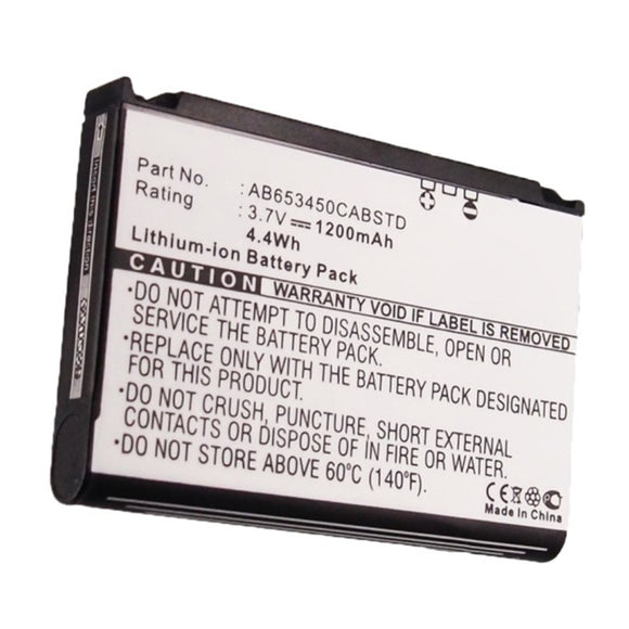 Batteries N Accessories BNA-WB-L13085 Cell Phone Battery - Li-ion, 3.7V, 1200mAh, Ultra High Capacity - Replacement for Samsung AB653450CAB Battery