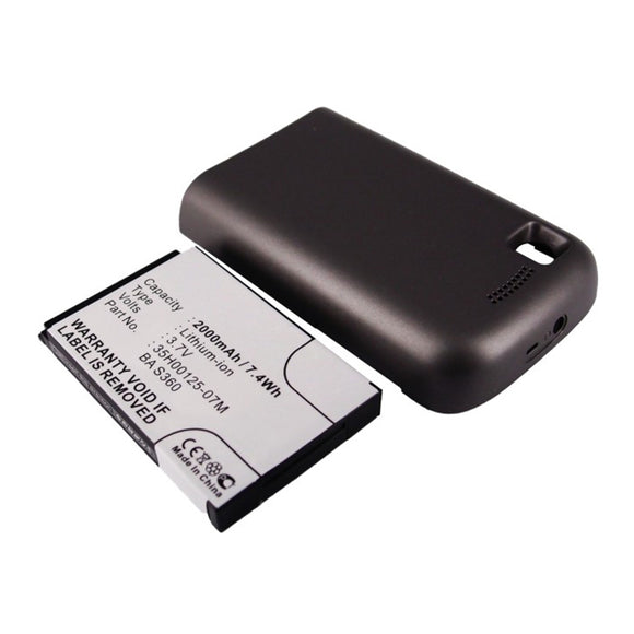 Batteries N Accessories BNA-WB-L15625 Cell Phone Battery - Li-ion, 3.7V, 2000mAh, Ultra High Capacity - Replacement for HTC 35H00125-07M Battery