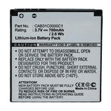 Batteries N Accessories BNA-WB-L14448 Cell Phone Battery - Li-ion, 3.7V, 700mAh, Ultra High Capacity - Replacement for Alcatel CAB31C0000C1 Battery