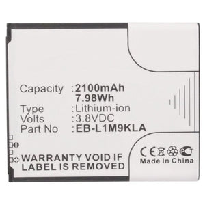 Batteries N Accessories BNA-WB-L3995 Cell Phone Battery - Li-ion, 3.8, 2100mAh, Ultra High Capacity Battery - Replacement for Samsung EB-L1M9KLA Battery