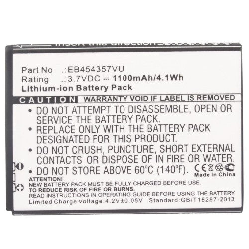 Batteries N Accessories BNA-WB-L3973 Cell Phone Battery - Li-ion, 3.7, 1100mAh, Ultra High Capacity Battery - Replacement for Samsung EB454357VA, EB454357VU Battery