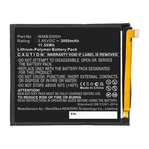 Batteries N Accessories BNA-WB-P13997 Cell Phone Battery - Li-Pol, 3.85V, 3000mAh, Ultra High Capacity - Replacement for WALTON WMB3000H Battery