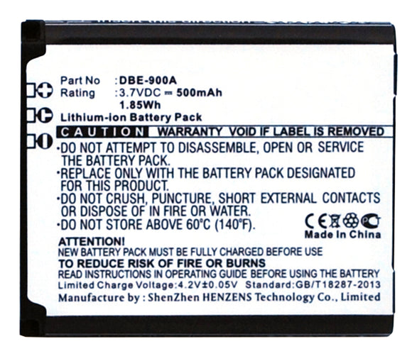 Batteries N Accessories BNA-WB-L3265 Cell Phone Battery - Li-Ion, 3.7V, 500 mAh, Ultra High Capacity Battery - Replacement for Doro DBE-900A Battery