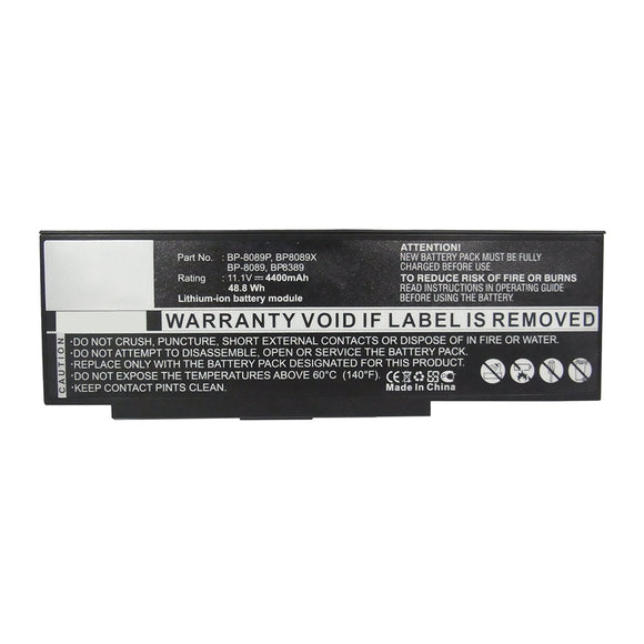 Batteries N Accessories BNA-WB-L16643 Laptop Battery - Li-ion, 11.1V, 4400mAh, Ultra High Capacity - Replacement for Mitac BP-8089 Battery