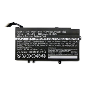 Batteries N Accessories BNA-WB-P13570 Laptop Battery - Li-Pol, 11.1V, 3200mAh, Ultra High Capacity - Replacement for Toshiba PA5073U-1BRS Battery