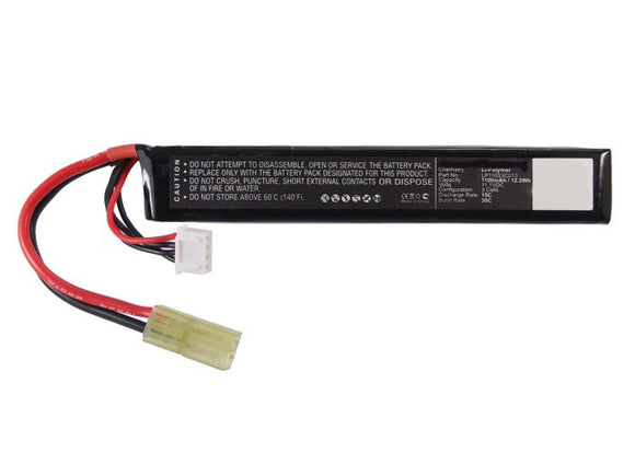 Batteries N Accessories BNA-WB-P7322 RC Hobby Battery - Li-Pol, 11.1V, 1100 mAh, Ultra High Capacity Battery - Replacement for Airsoft LP110S3C013 Battery