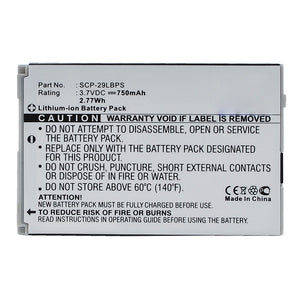 Batteries N Accessories BNA-WB-L16939 Cell Phone Battery - Li-ion, 3.7V, 750mAh, Ultra High Capacity - Replacement for Sanyo SCP-29LBPS Battery