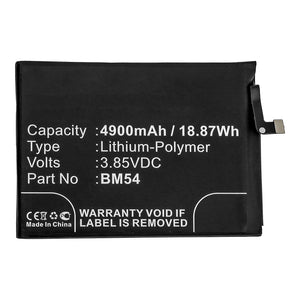 Batteries N Accessories BNA-WB-P14854 Cell Phone Battery - Li-Pol, 3.85V, 4900mAh, Ultra High Capacity - Replacement for Redmi BM54 Battery