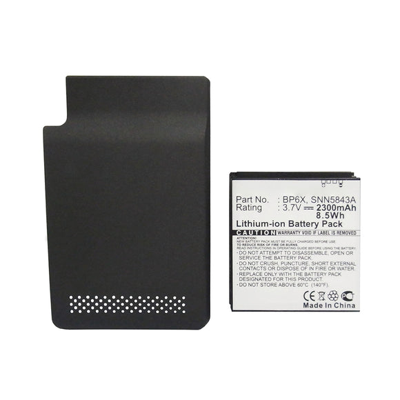Batteries N Accessories BNA-WB-L14597 Cell Phone Battery - Li-ion, 3.7V, 2300mAh, Ultra High Capacity - Replacement for Motorola BP6X Battery