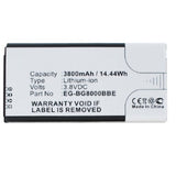 Batteries N Accessories BNA-WB-L4008 Cell Phone Battery - Li-ion, 3.8, 3800mAh, Ultra High Capacity Battery - Replacement for Samsung EB-BG800BBE, EG-BG800BBE Battery