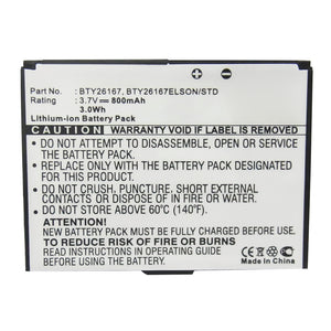 Batteries N Accessories BNA-WB-L14558 Cell Phone Battery - Li-ion, 3.7V, 800mAh, Ultra High Capacity - Replacement for Mobistel BTY26167 Battery